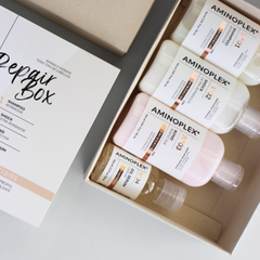 Kit Repair Box Aminoplex – Set Profesional (Shampoo, Shock, Bond Perfector & Oil Serum)